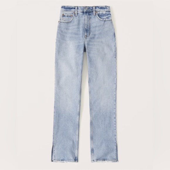 Abercrombie & Finch the 90’s Straight Ultra High Rise w/ Slits at Ankle 29/8 - Picture 3 of 14